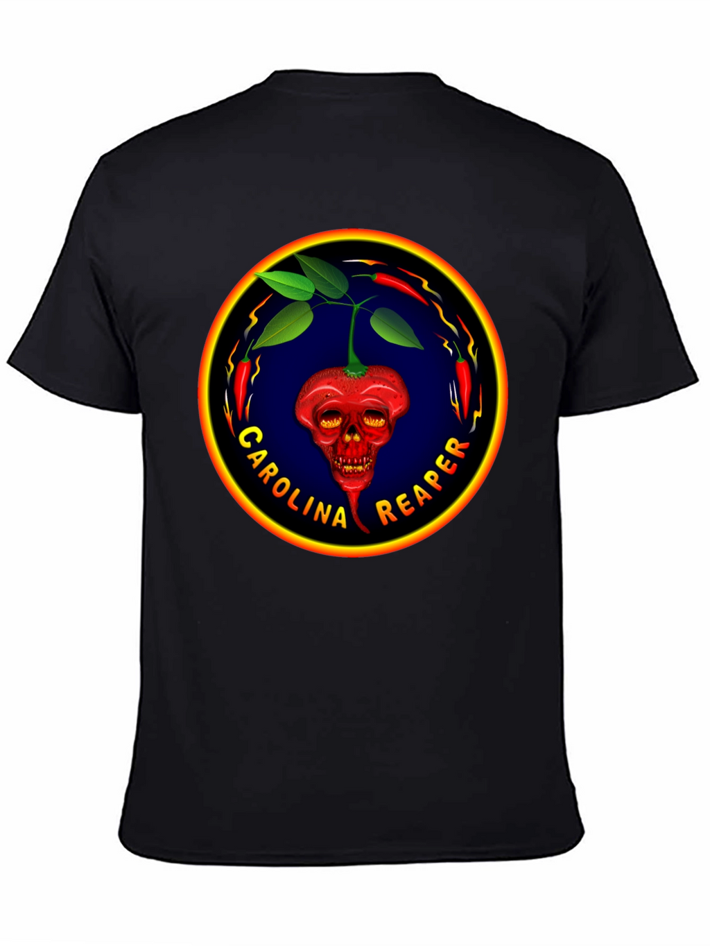 Carolina Reaper T-Shirt: Spicy Pepper Skull Design