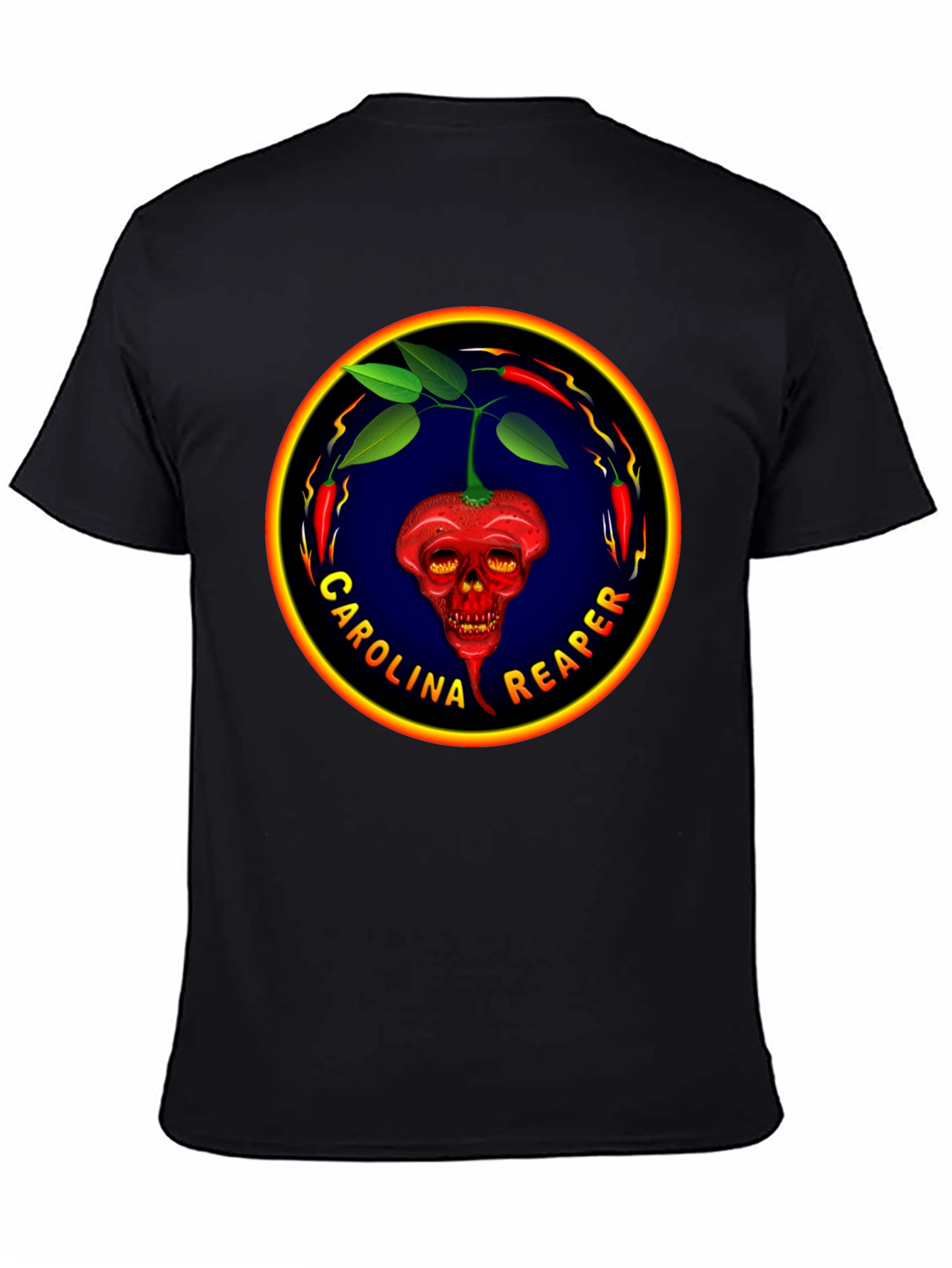 Carolina Reaper T-Shirt: Spicy Pepper Skull Design