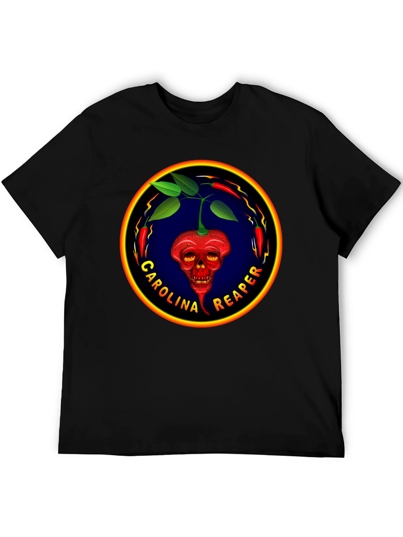 Carolina Reaper T-Shirt: Spicy Pepper Skull Design