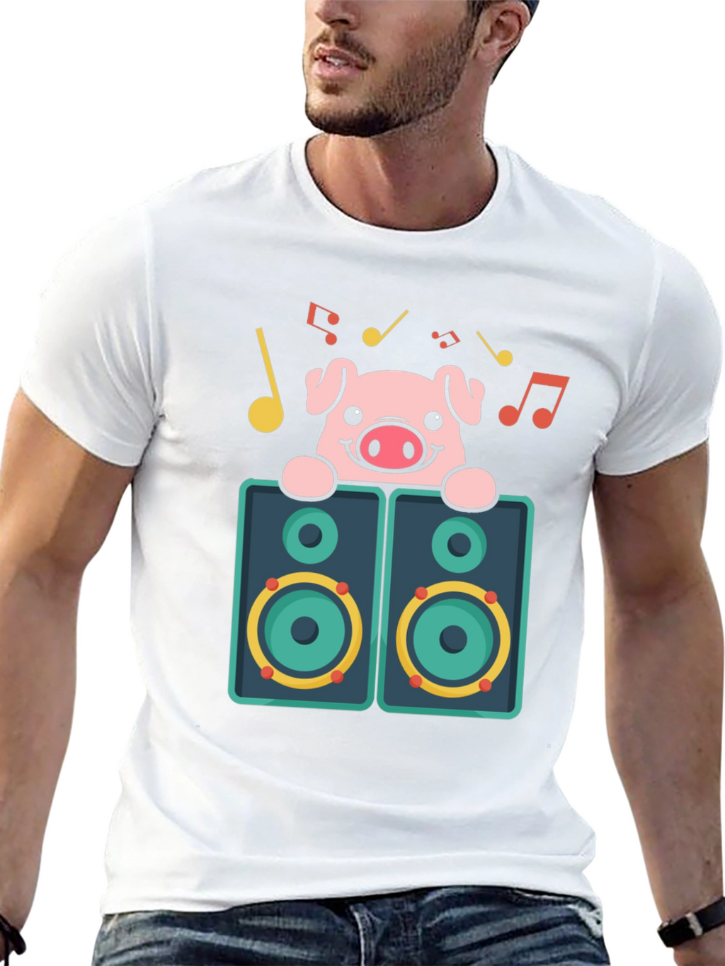 Pig DJ Graphic T-Shirt