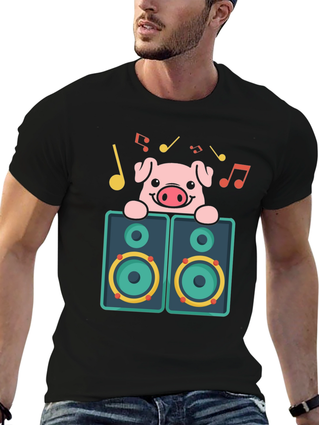 Pig DJ Graphic T-Shirt