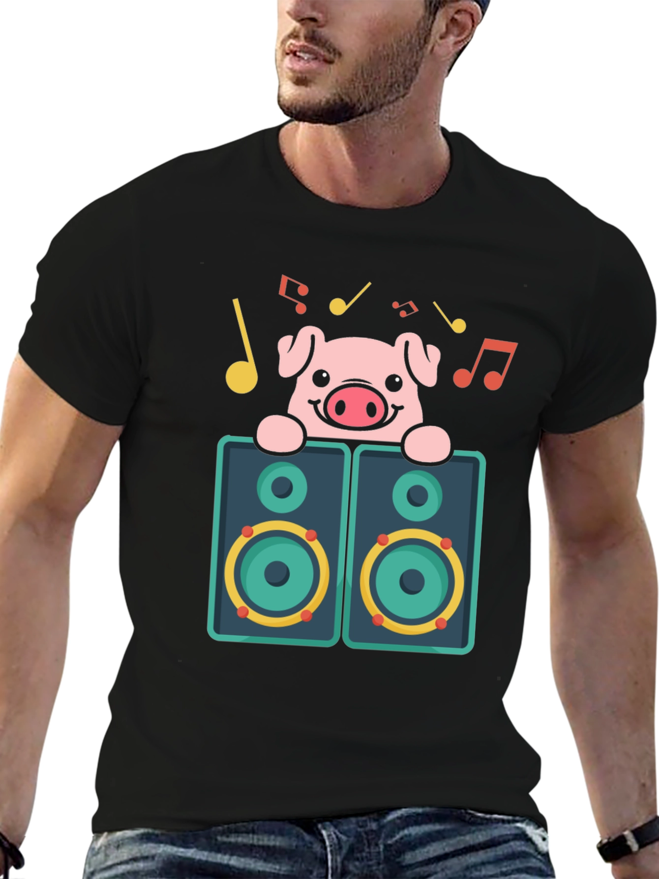 Pig DJ Graphic T-Shirt