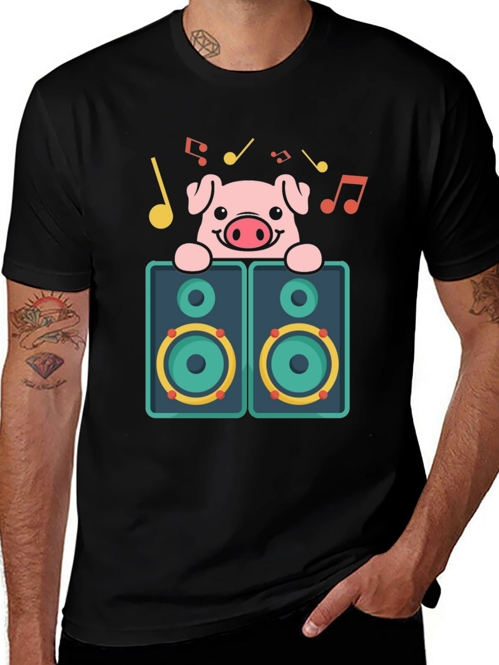 Pig DJ Graphic T-Shirt