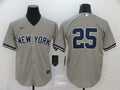 Men's New York Yankees Jason Giambi #25 Gray Replica Player Name Jerseys