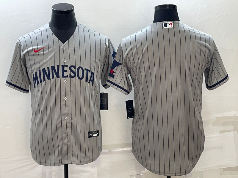 Men's Minnesota Twins Gray Alternate Replica Team Blank Jerseys
