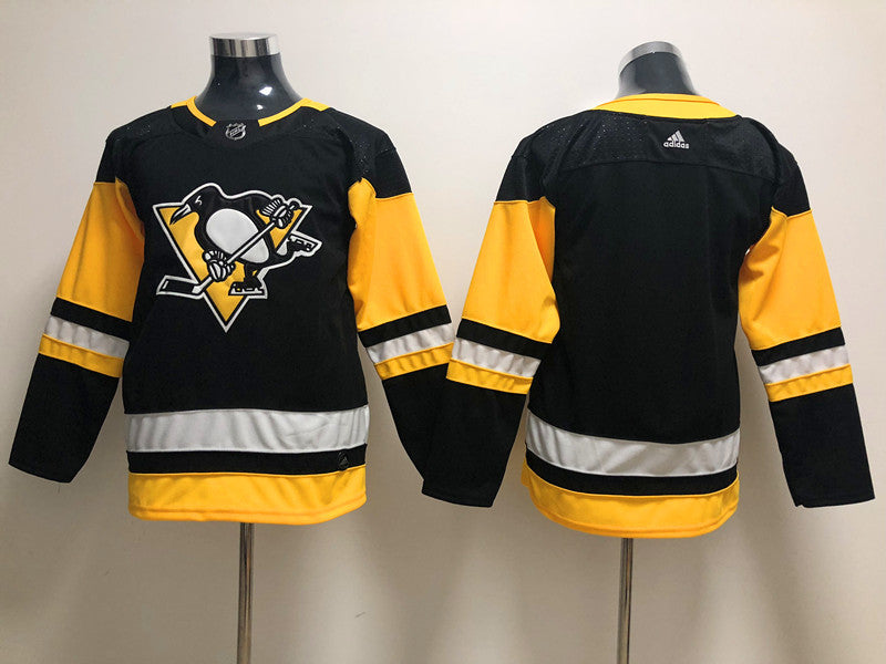 Men's Pittsburgh Penguins Black Breakaway Home Blank Jerseys