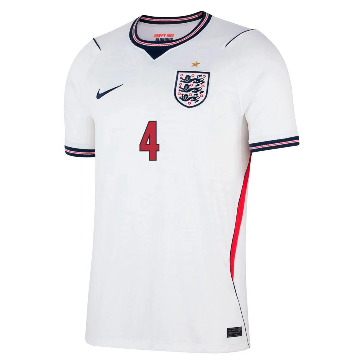 Rice #4 England Home Jersey World Cup 2026 Back