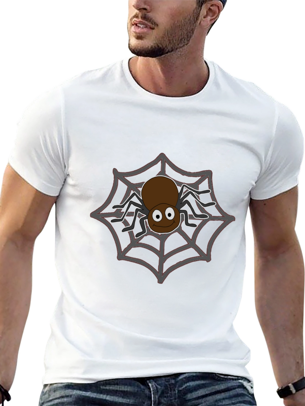 Spider Web Graphic Tee - Halloween Fun!