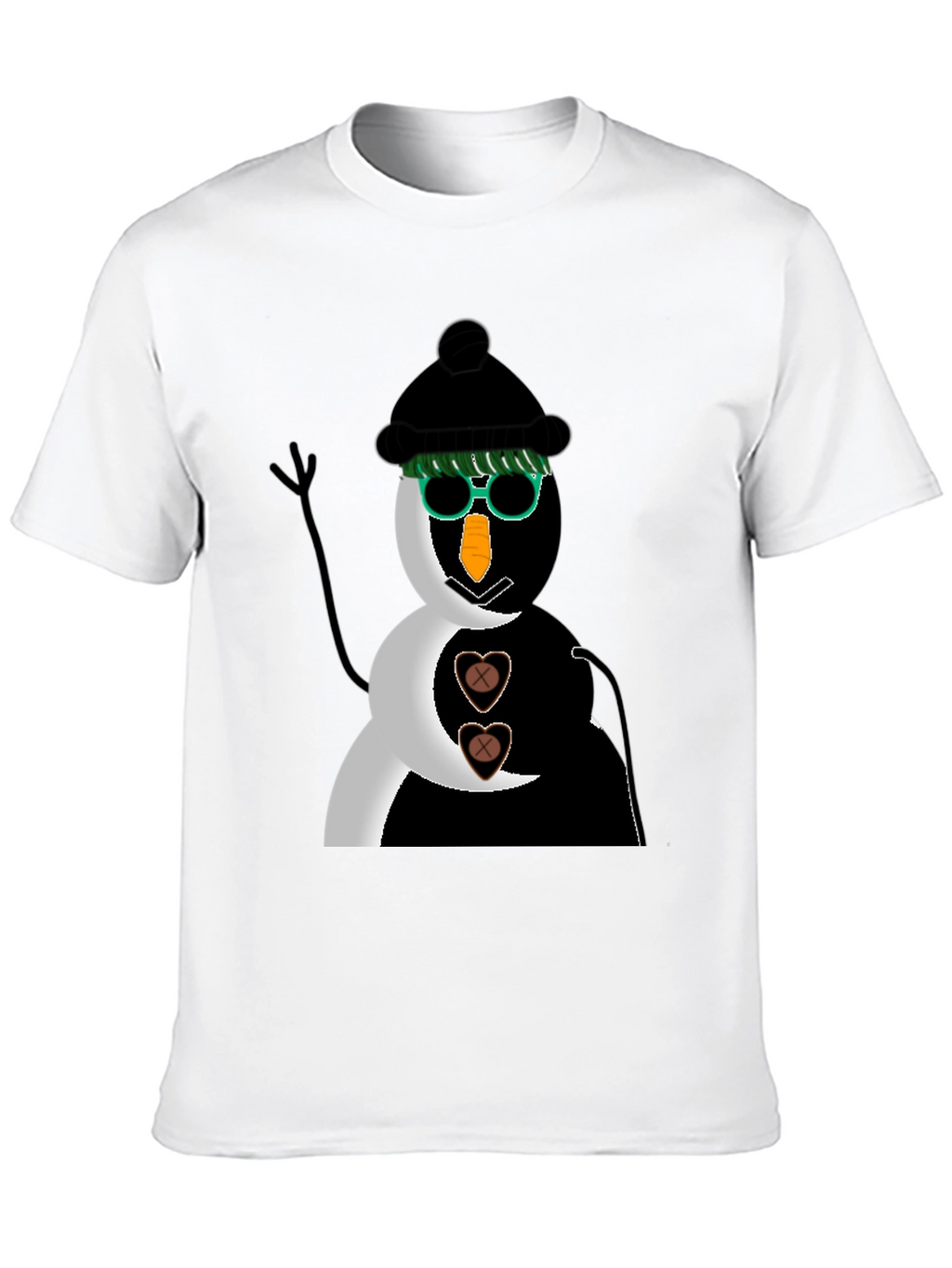Black Snowman T-Shirt