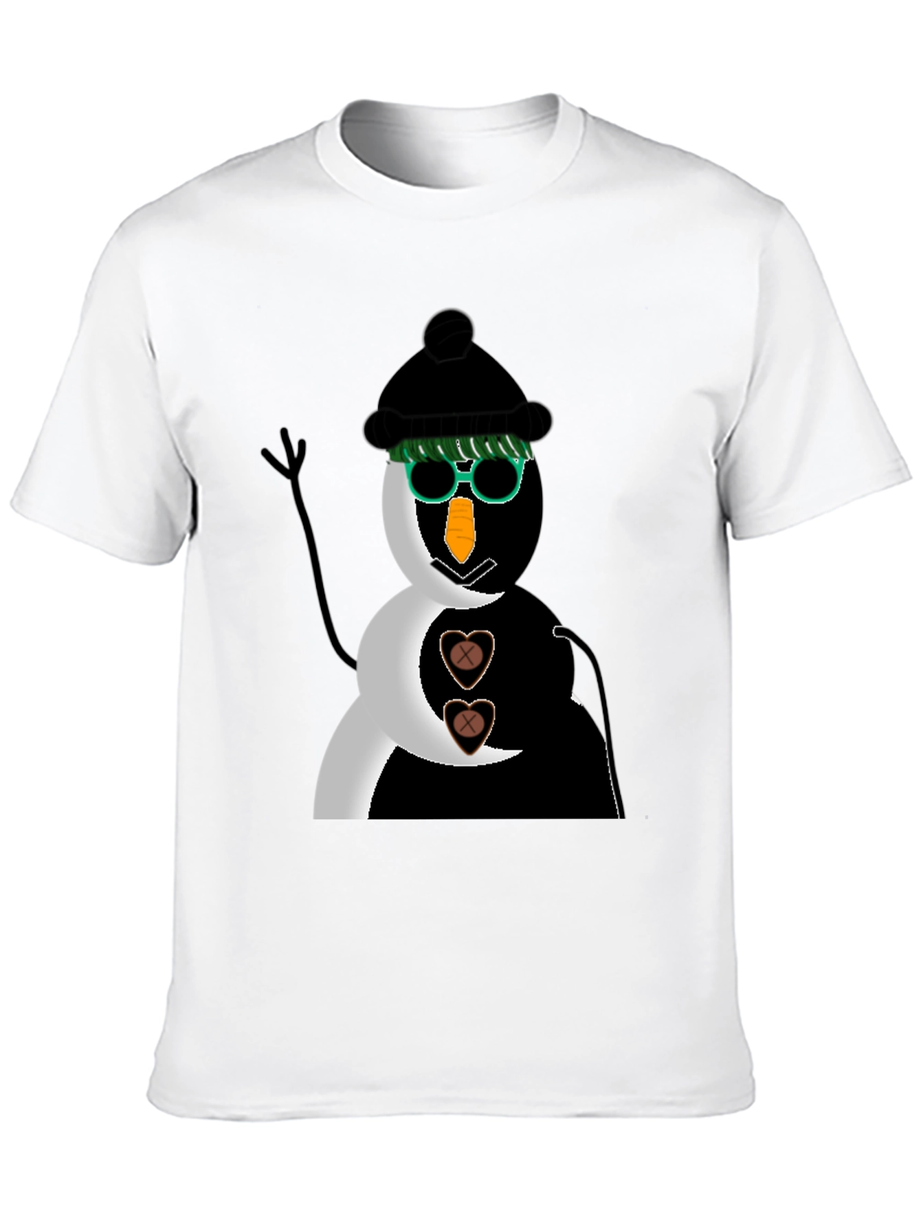 Black Snowman T-Shirt