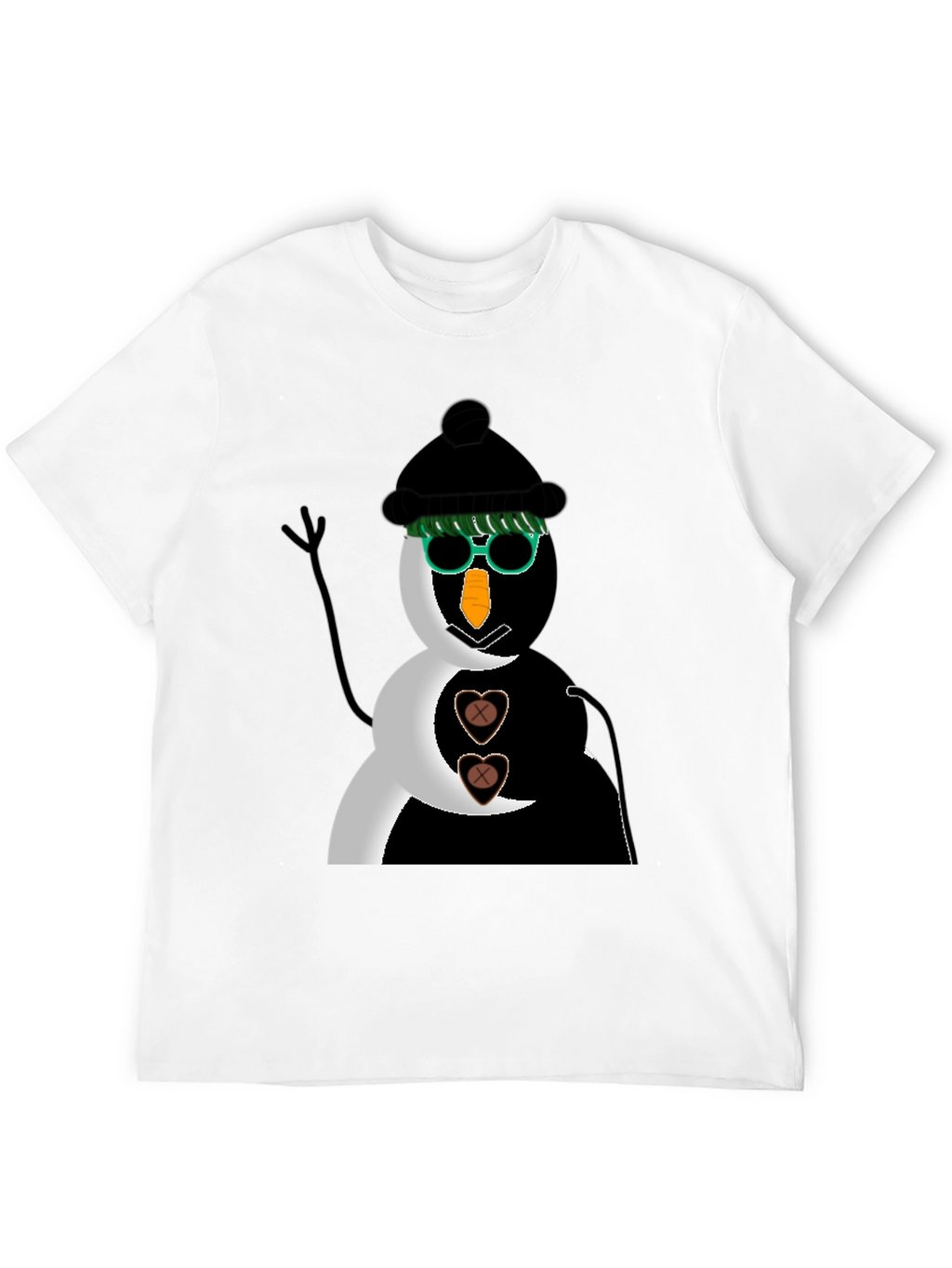 Black Snowman T-Shirt