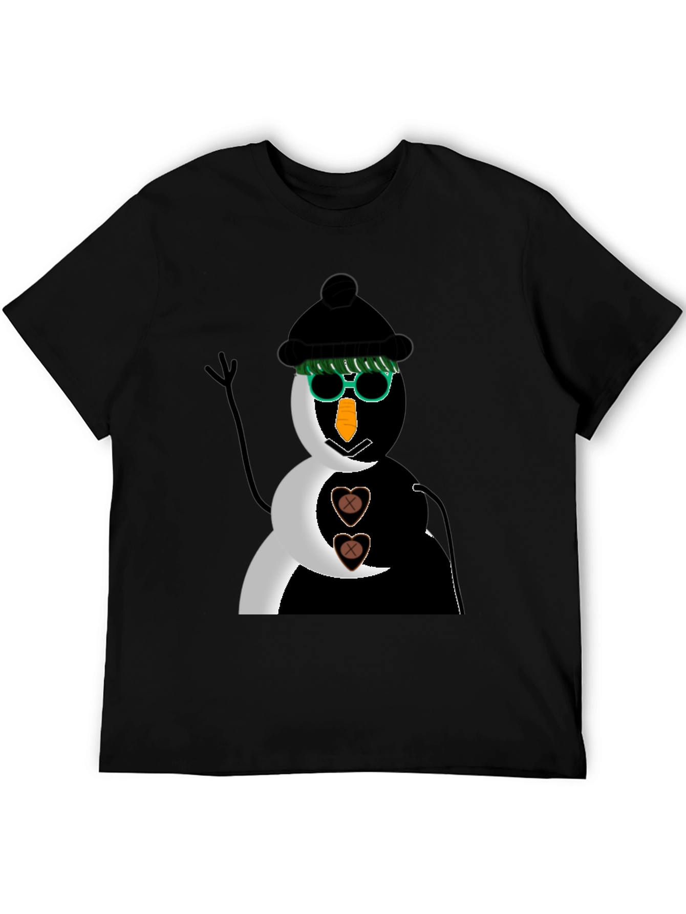 Black Snowman T-Shirt