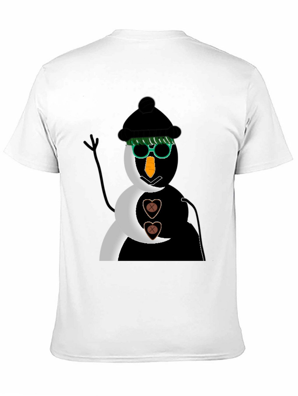 Black Snowman T-Shirt