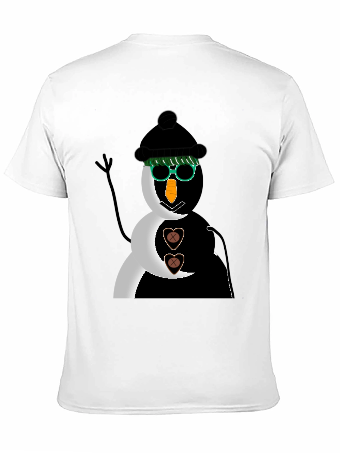 Black Snowman T-Shirt