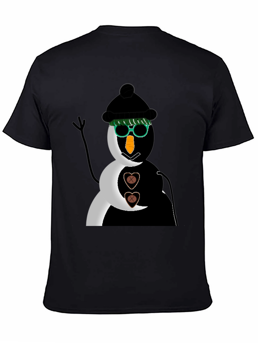 Black Snowman T-Shirt