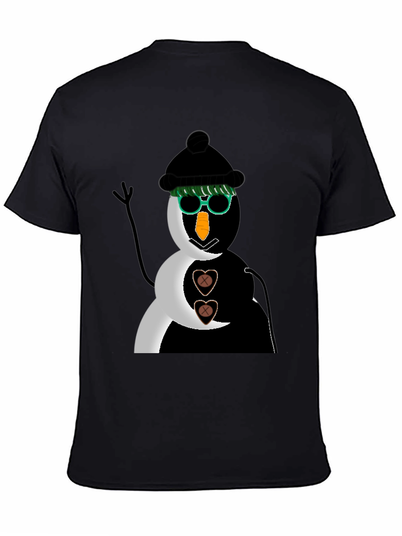 Black Snowman T-Shirt
