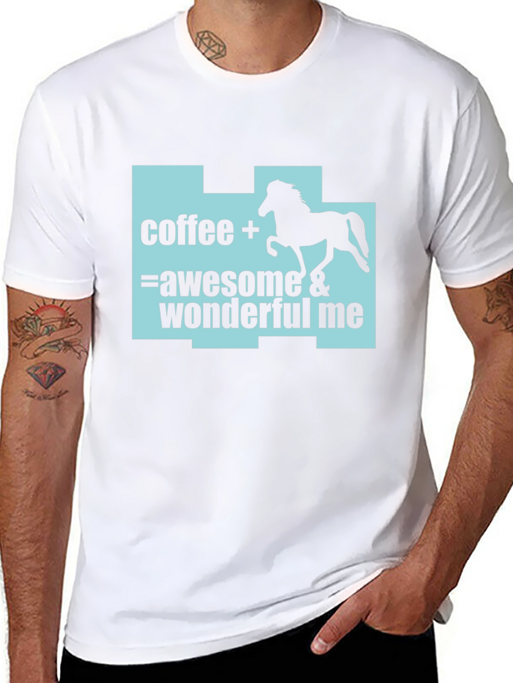 Coffee Horse Lover T-Shirt: Awesome & Wonderful Me