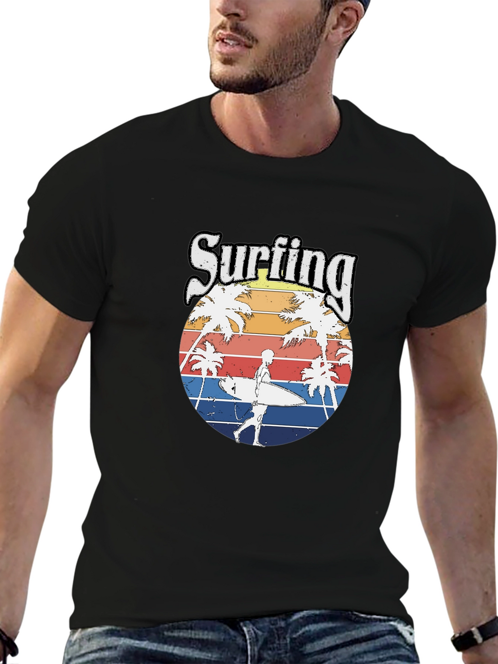 Surfing Beach Vibes T-Shirt - Retro Style