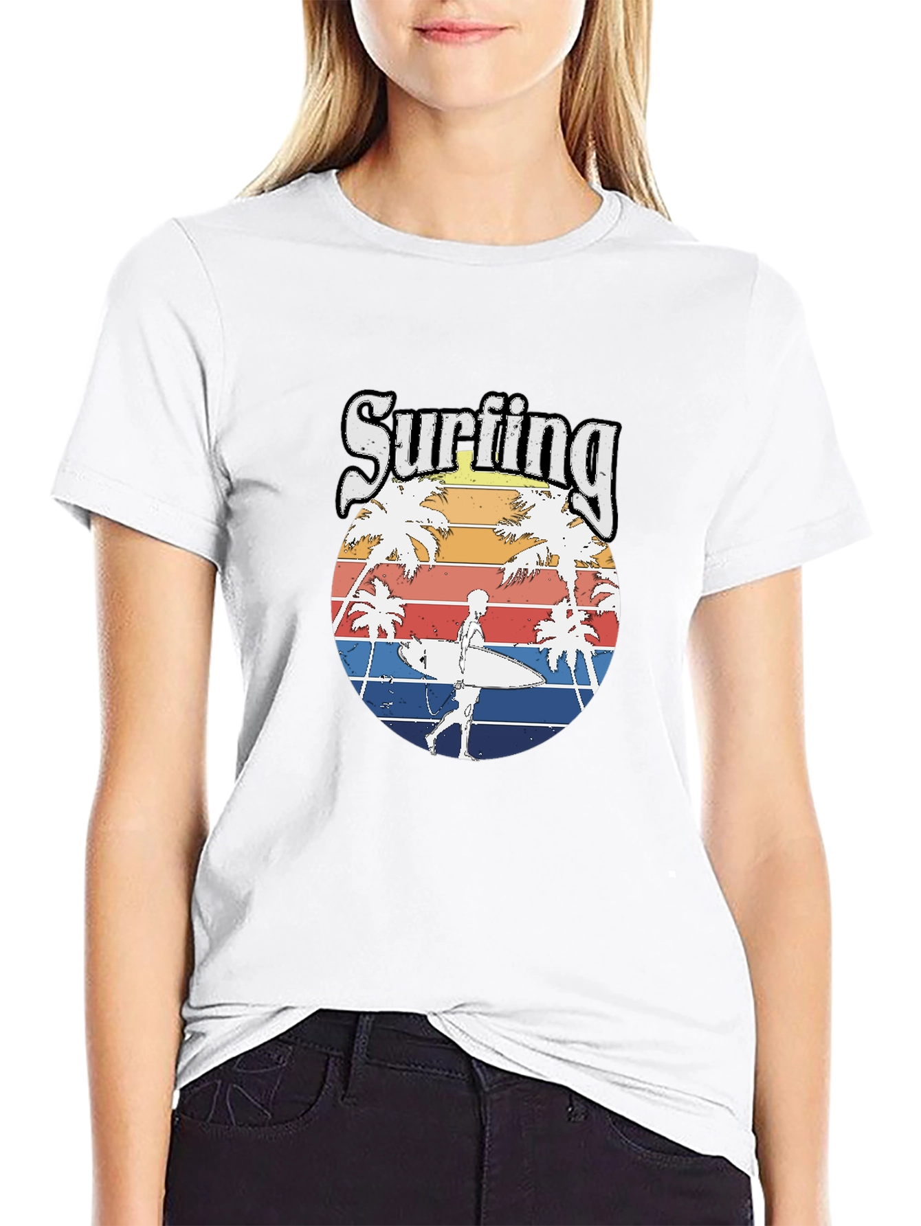 Surfing Beach Vibes T-Shirt - Retro Style