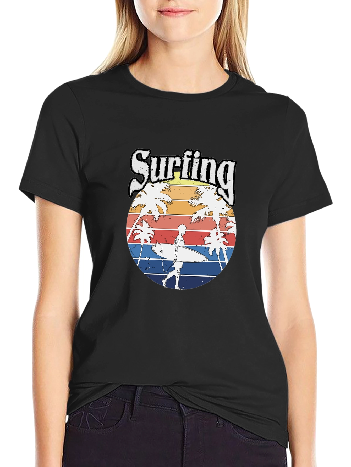 Surfing Beach Vibes T-Shirt - Retro Style