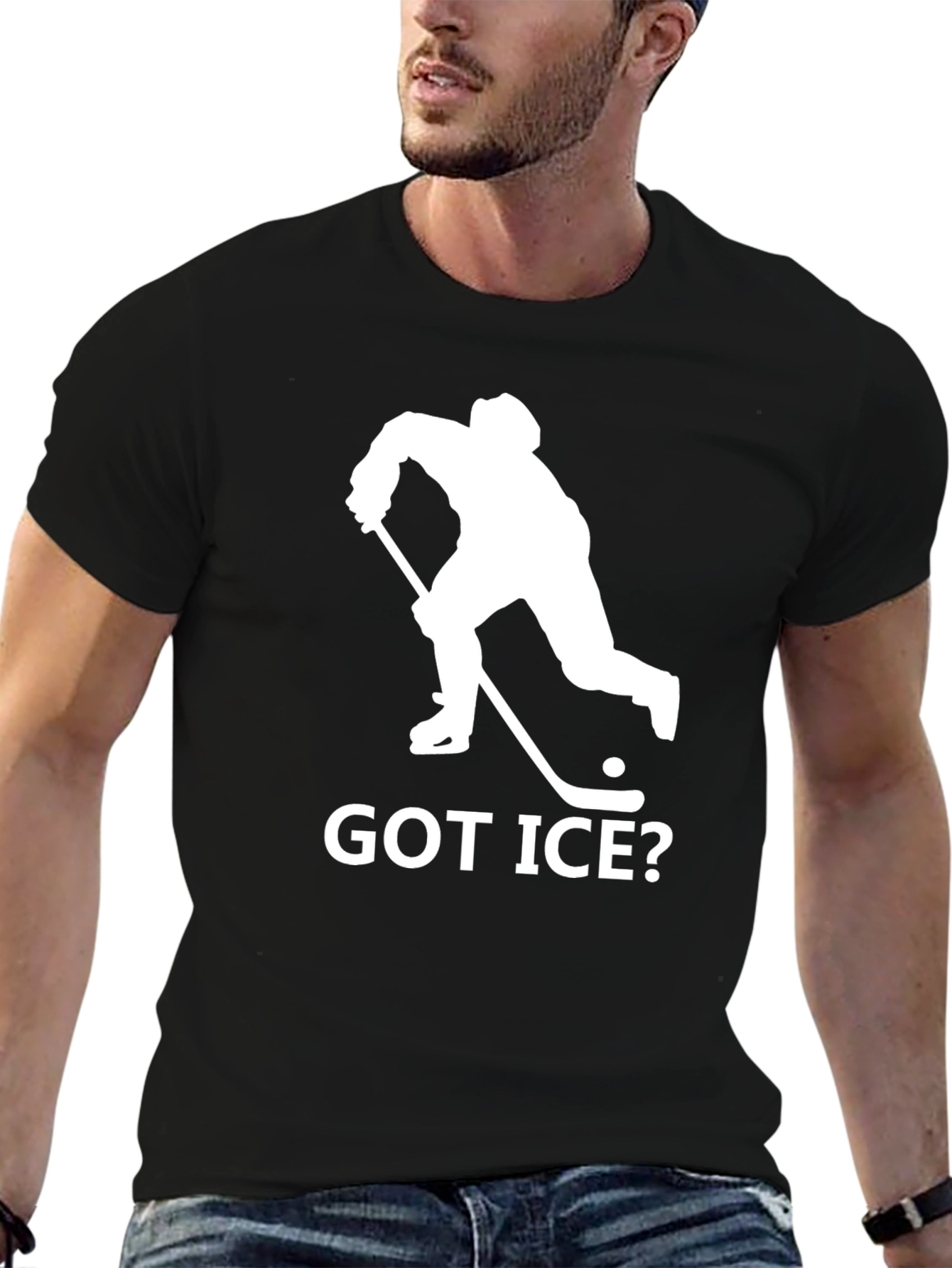 Got Ice? Black Hockey T-Shirt