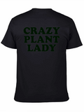 Crazy Plant Lady Graphic T-Shirt - Black