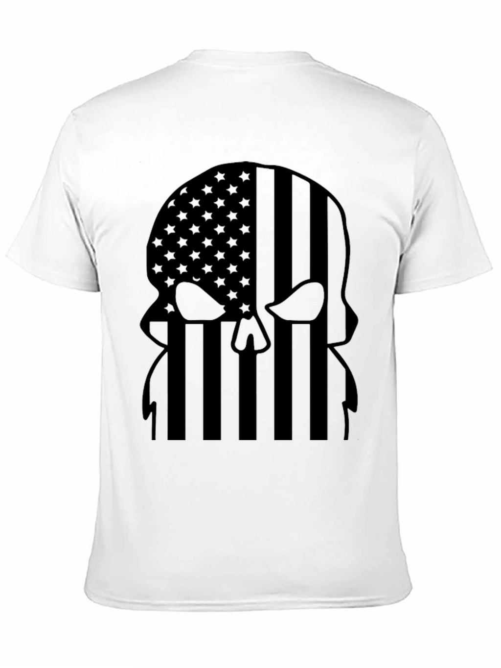 American Flag Punisher Skull Black T-Shirt