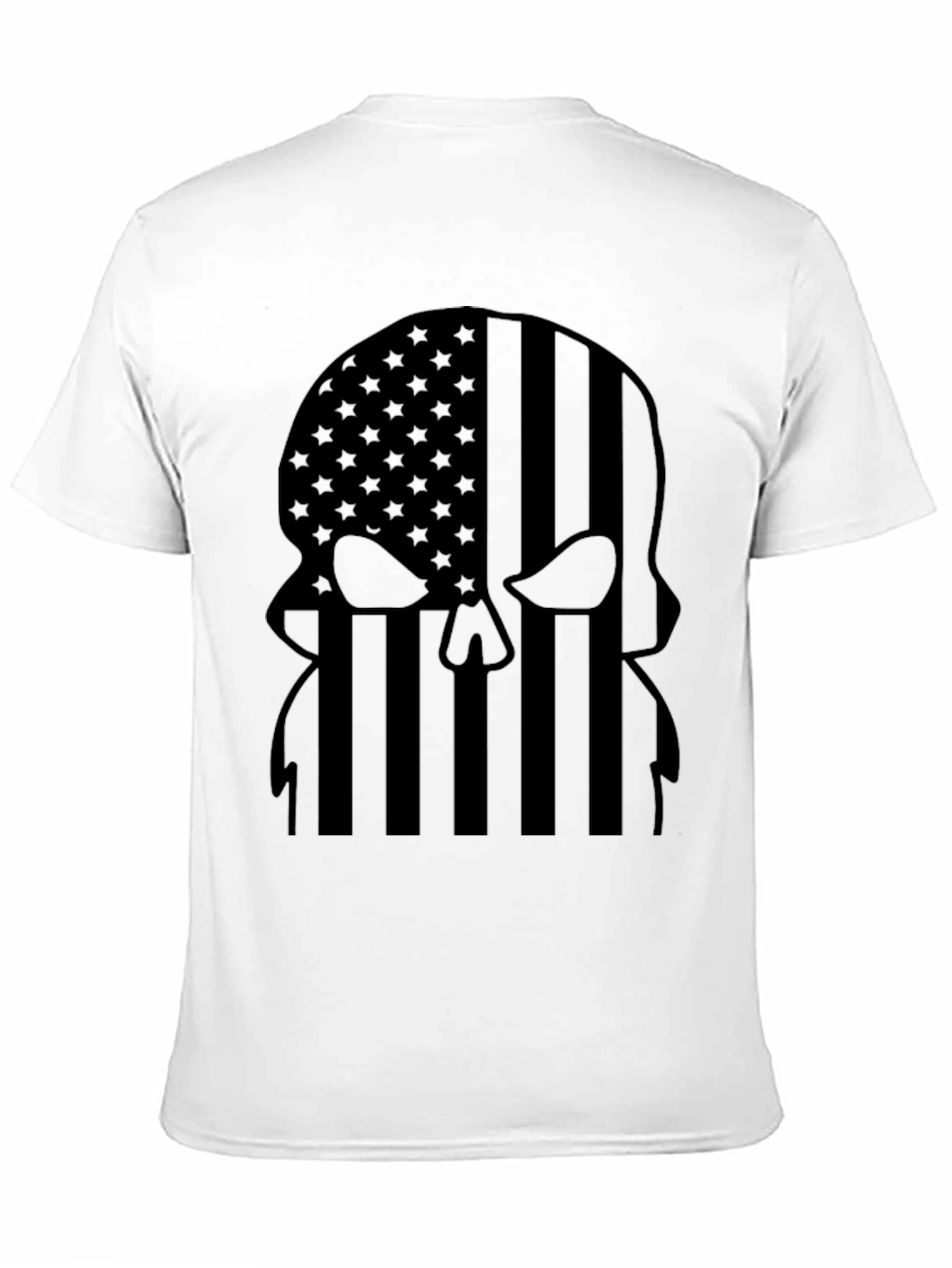 American Flag Punisher Skull Black T-Shirt
