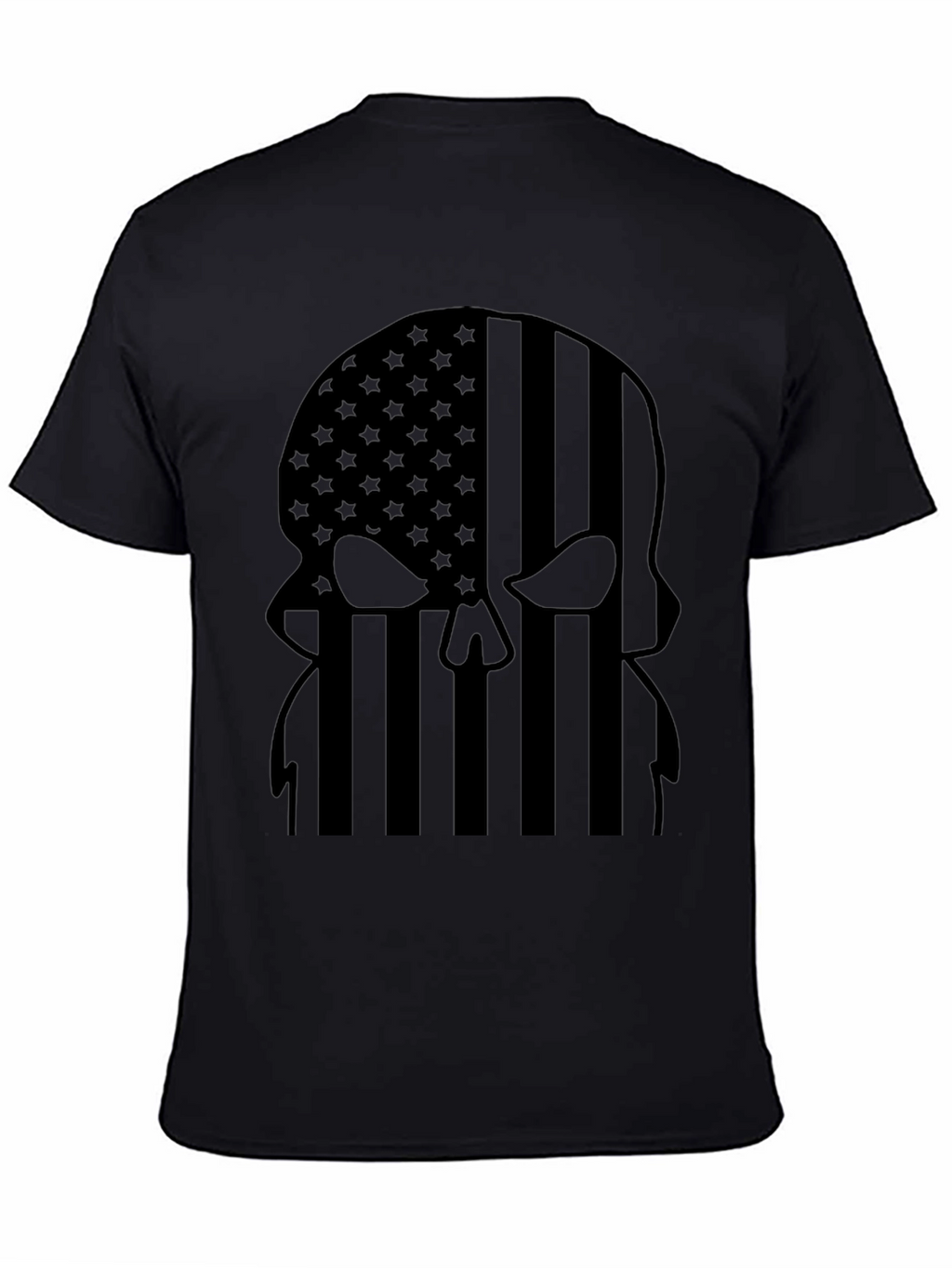 American Flag Punisher Skull Black T-Shirt