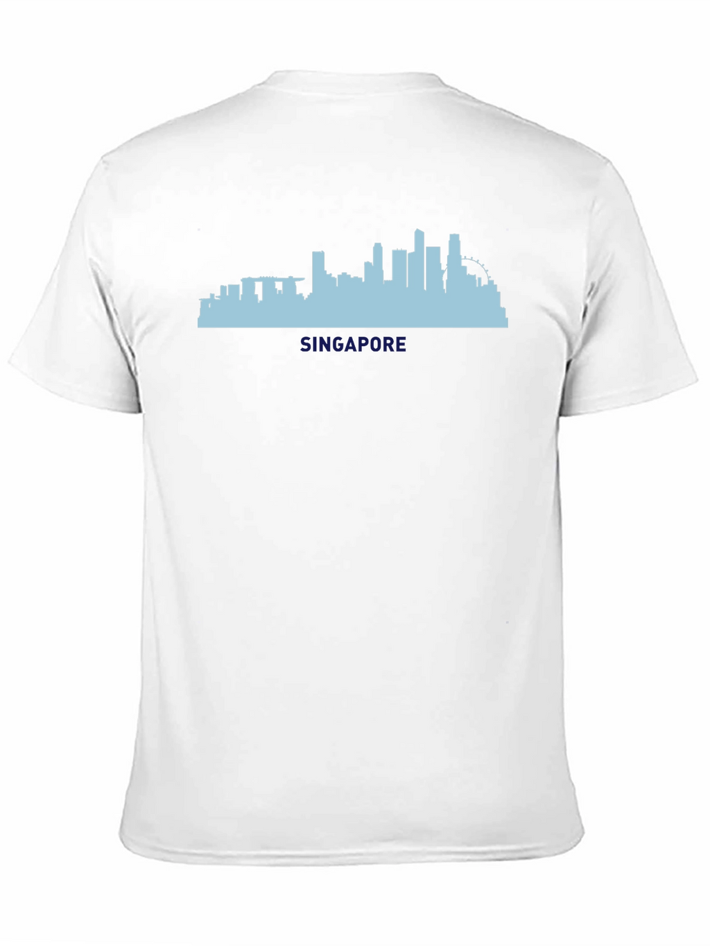Singapore Skyline Graphic Tee - Black Cotton T-Shirt