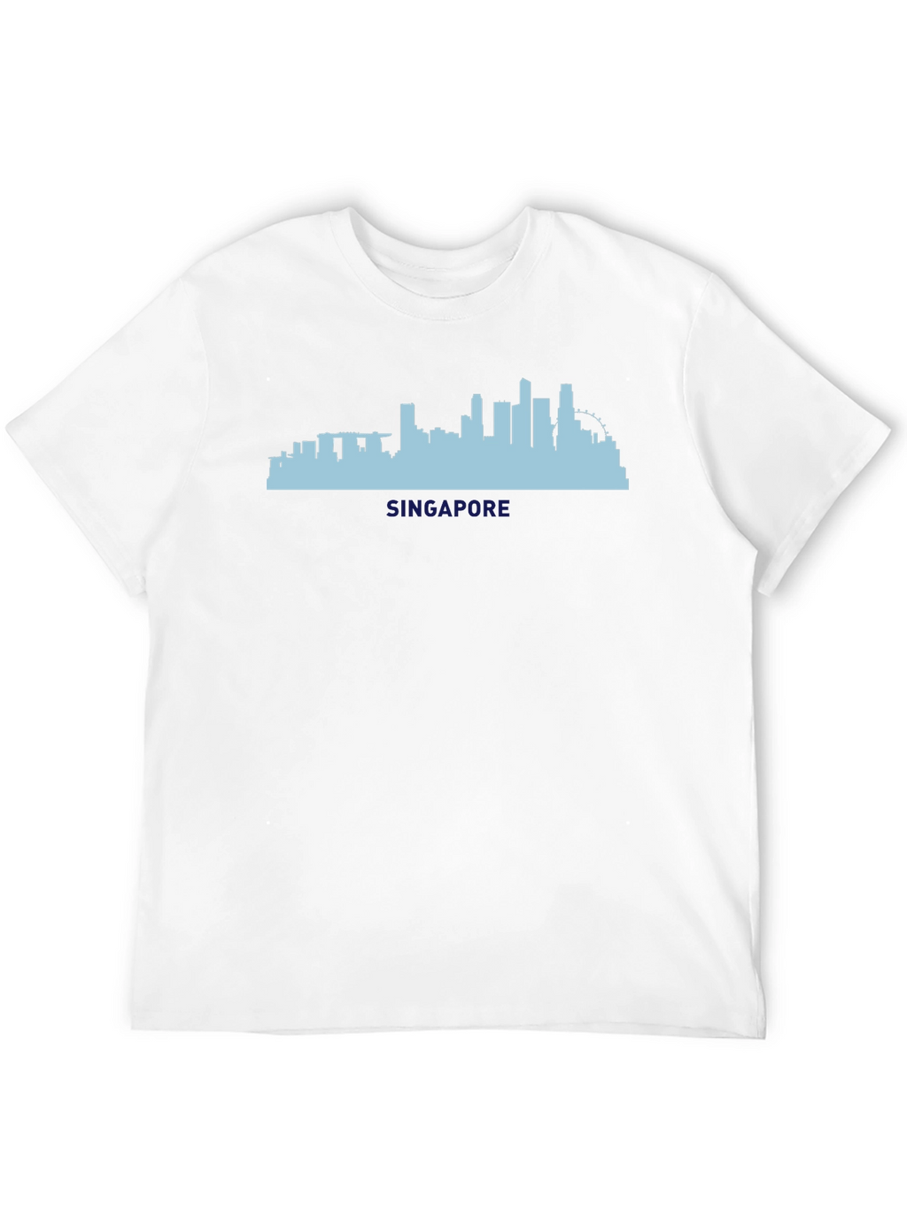 Singapore Skyline Graphic Tee - Black Cotton T-Shirt