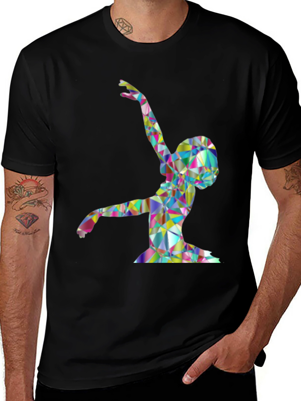 Geometric Dancer Graphic T-Shirt