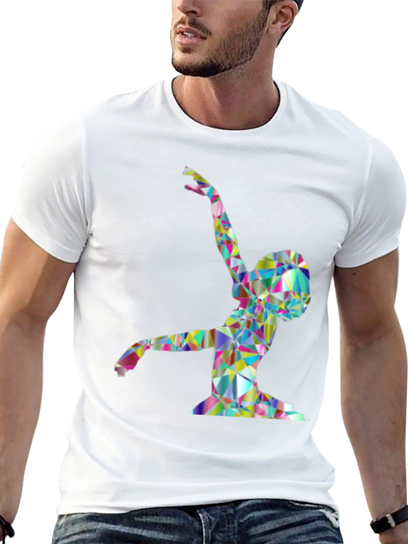 Geometric Dancer Graphic T-Shirt
