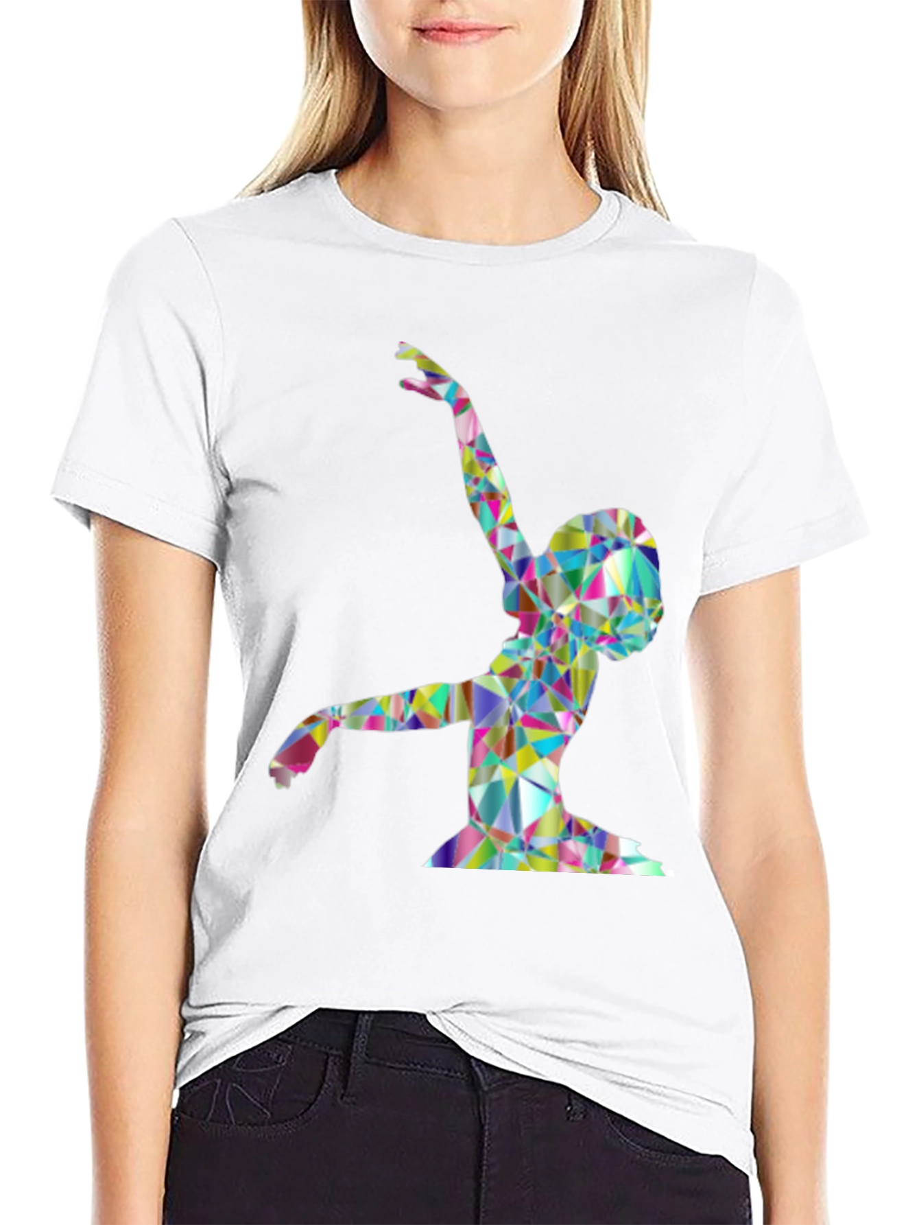 Geometric Dancer Graphic T-Shirt