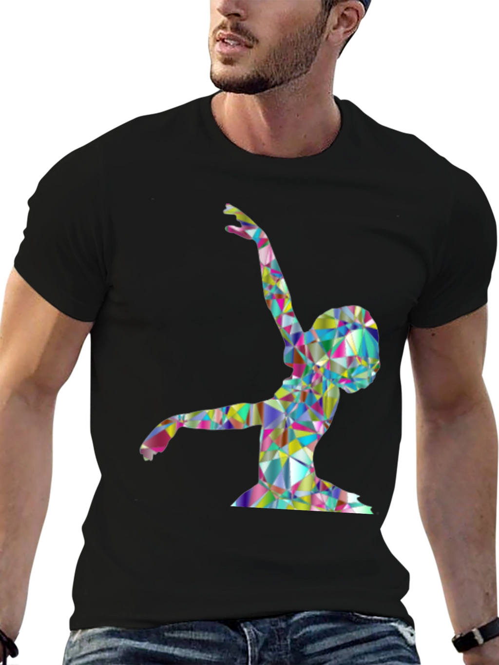 Geometric Dancer Graphic T-Shirt