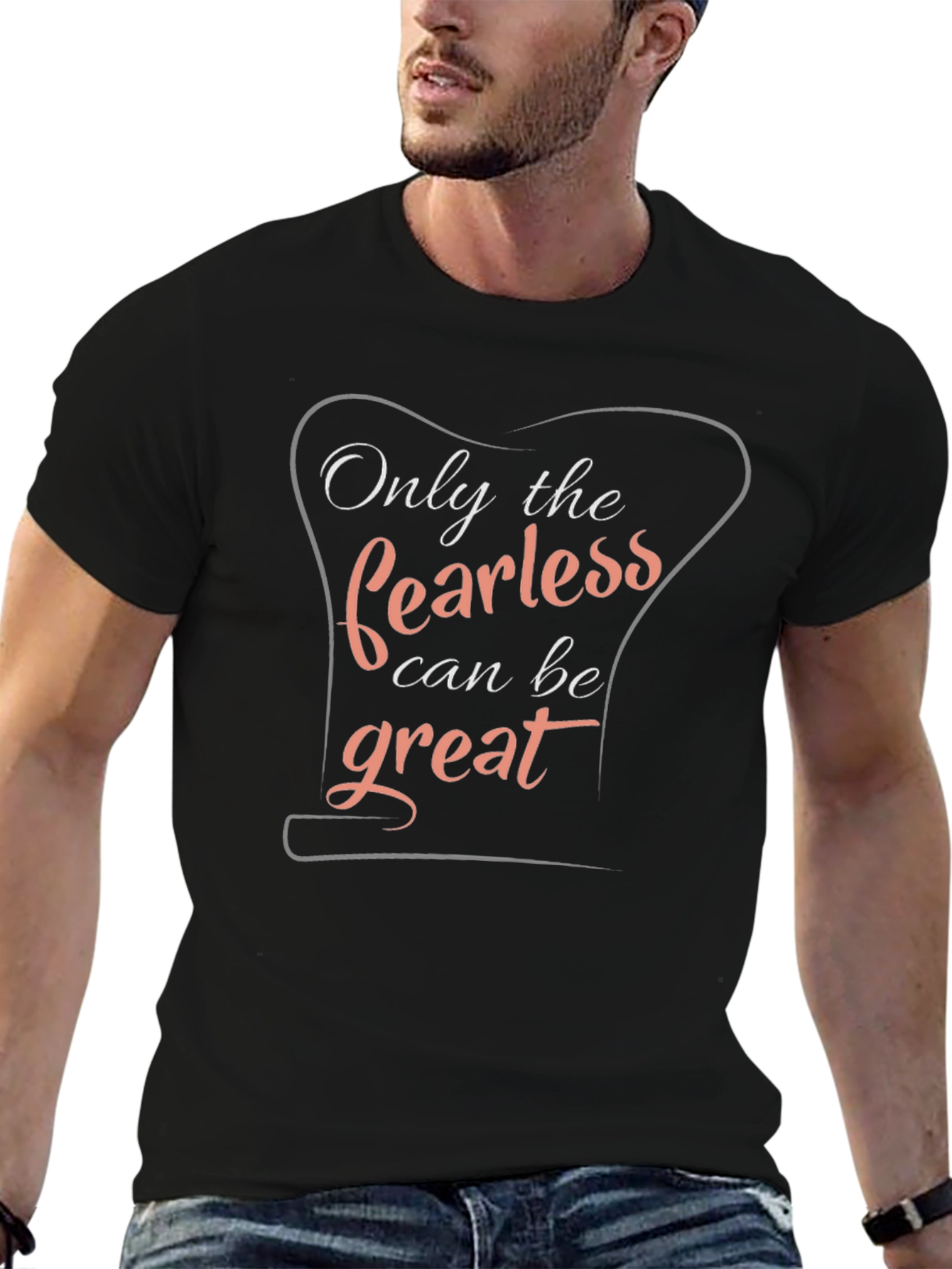 Fearless Greatness Black Graphic Tee