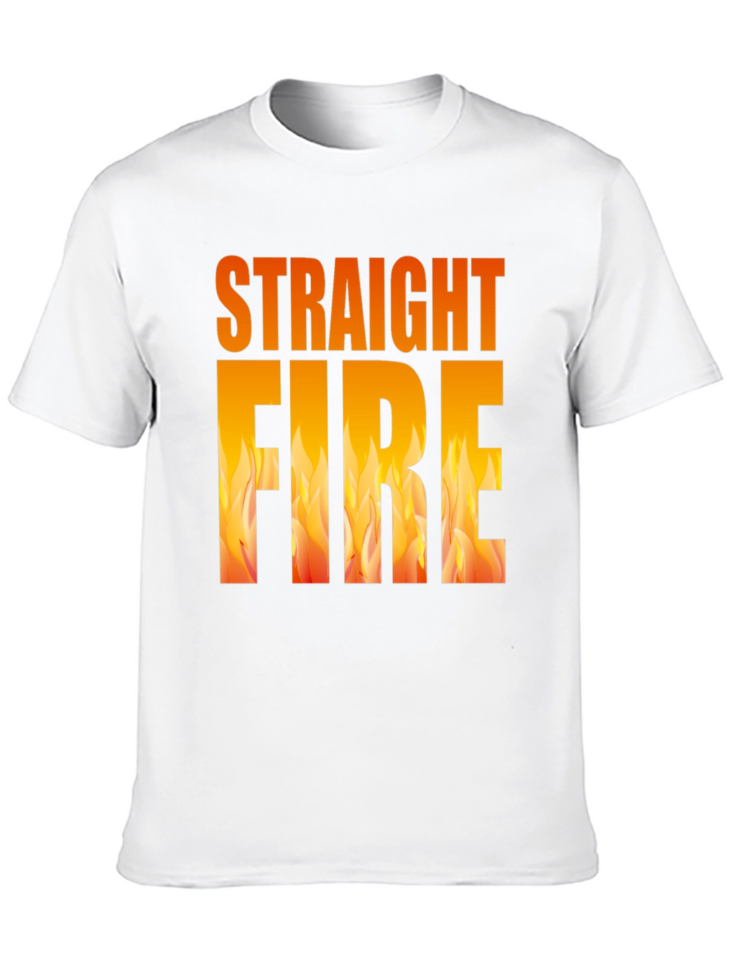 Straight Fire Graphic Tee - Bold Flame Design