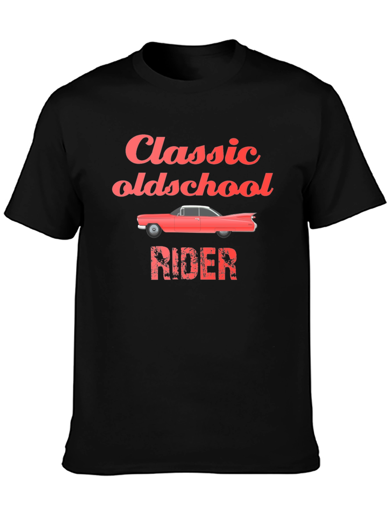 Classic Oldschool Rider Black T-Shirt