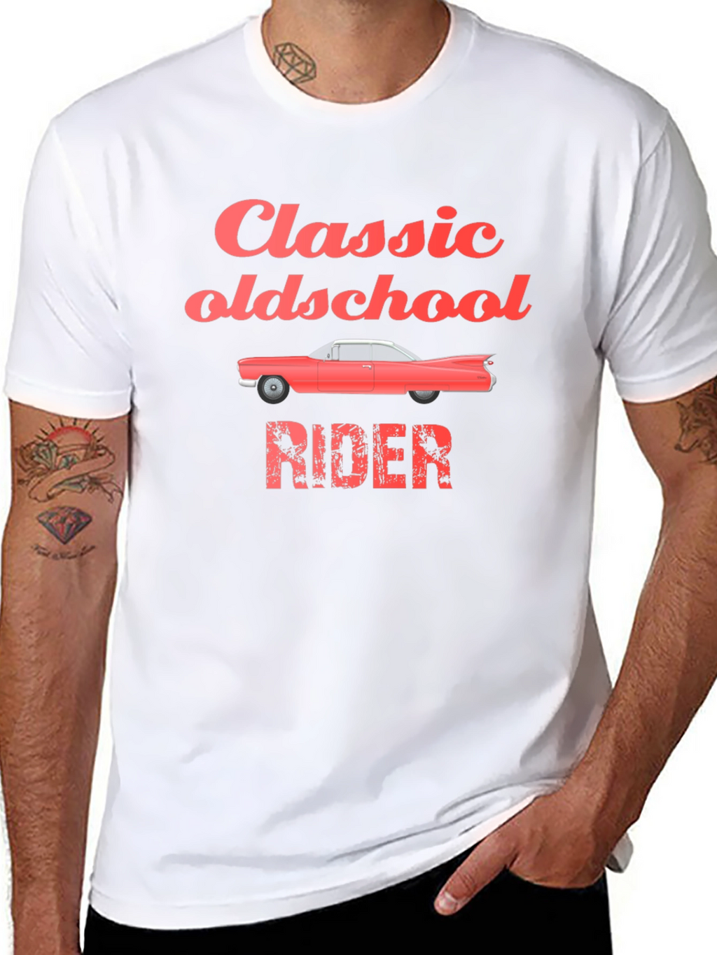 Classic Oldschool Rider Black T-Shirt