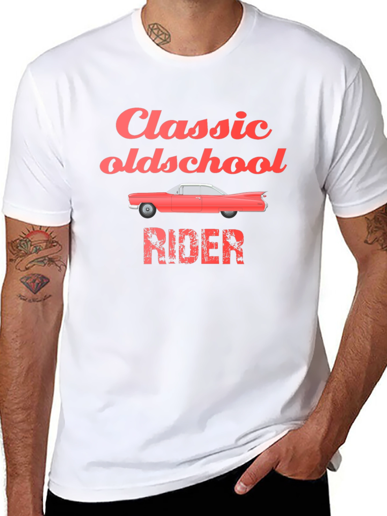 Classic Oldschool Rider Black T-Shirt