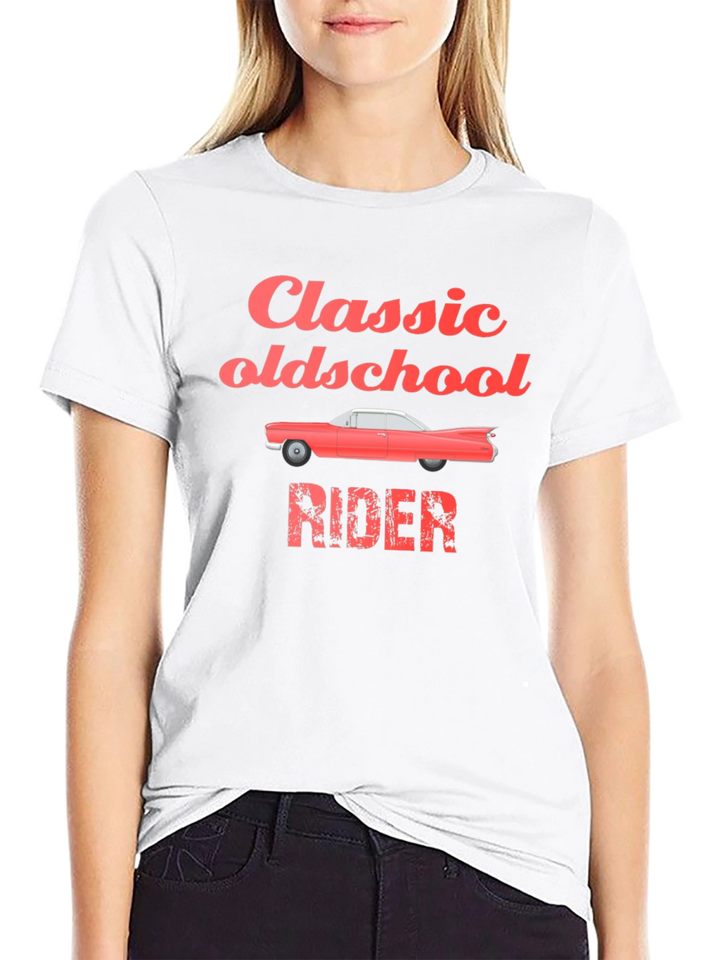 Classic Oldschool Rider Black T-Shirt