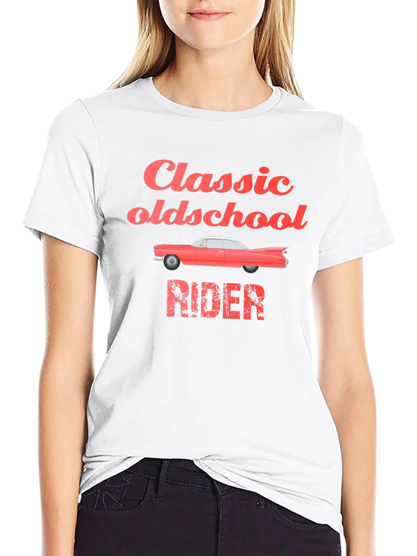 Classic Oldschool Rider Black T-Shirt