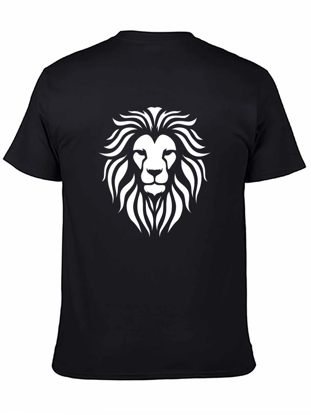 Lion Head Graphic T-Shirt - Black