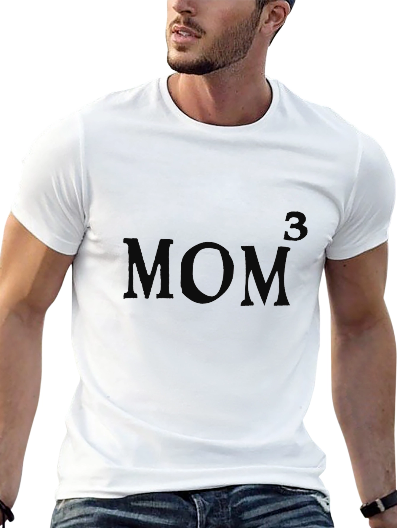 Mens Black Mom Graphic T-Shirt