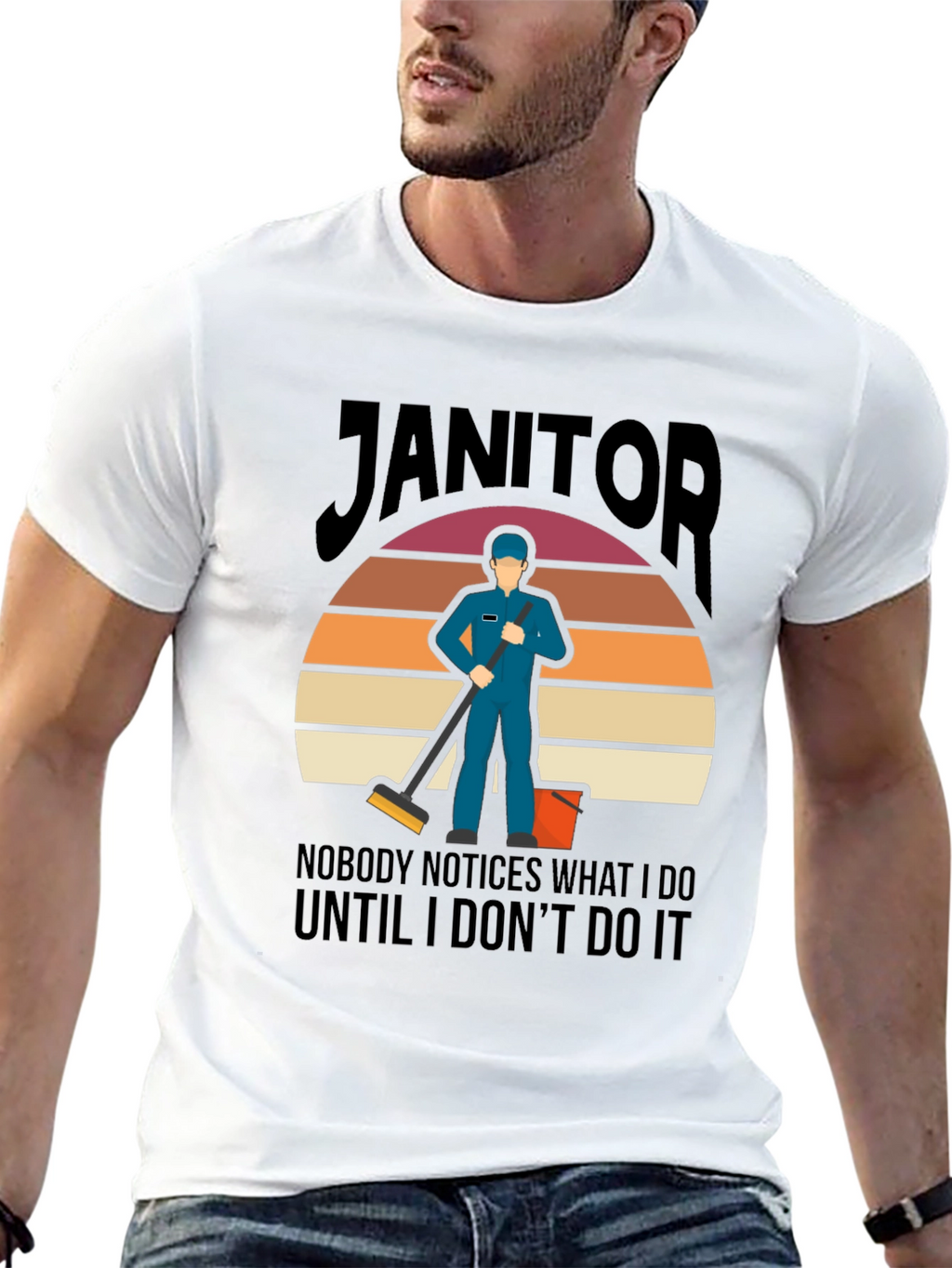 Janitor Graphic Tee - Funny Cleaning T-Shirt