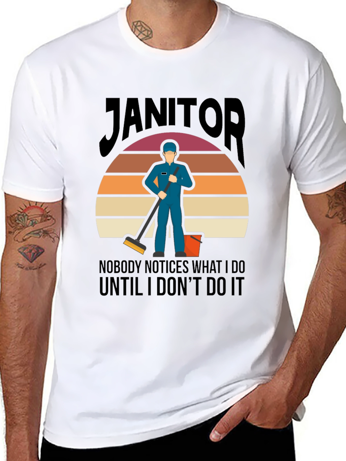 Janitor Graphic Tee - Funny Cleaning T-Shirt