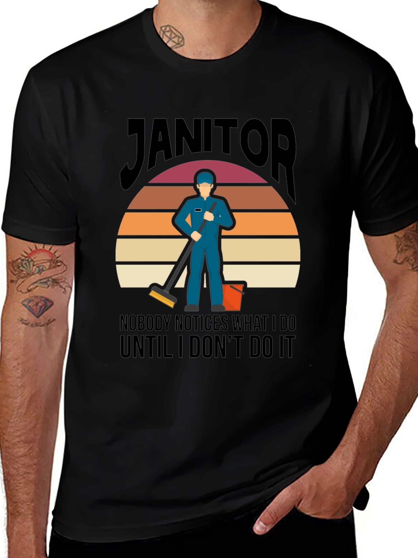 Janitor Graphic Tee - Funny Cleaning T-Shirt