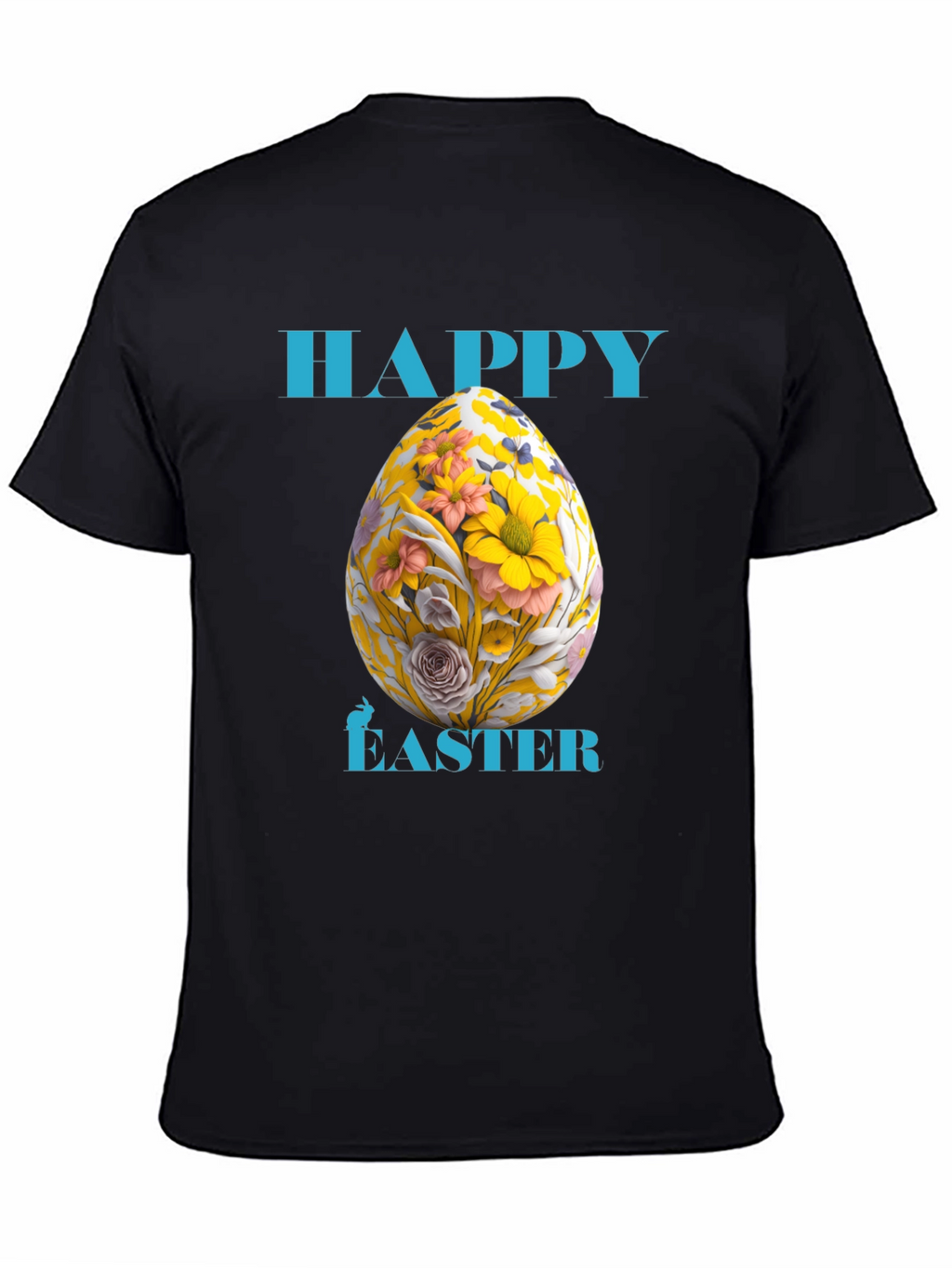 Happy Easter Floral Egg Graphic Tee