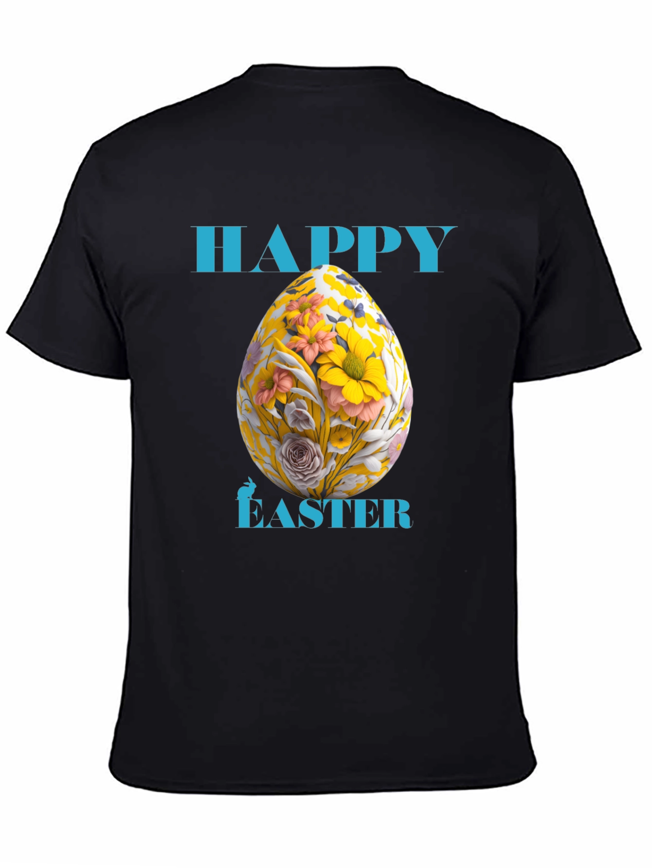 Happy Easter Floral Egg Graphic Tee