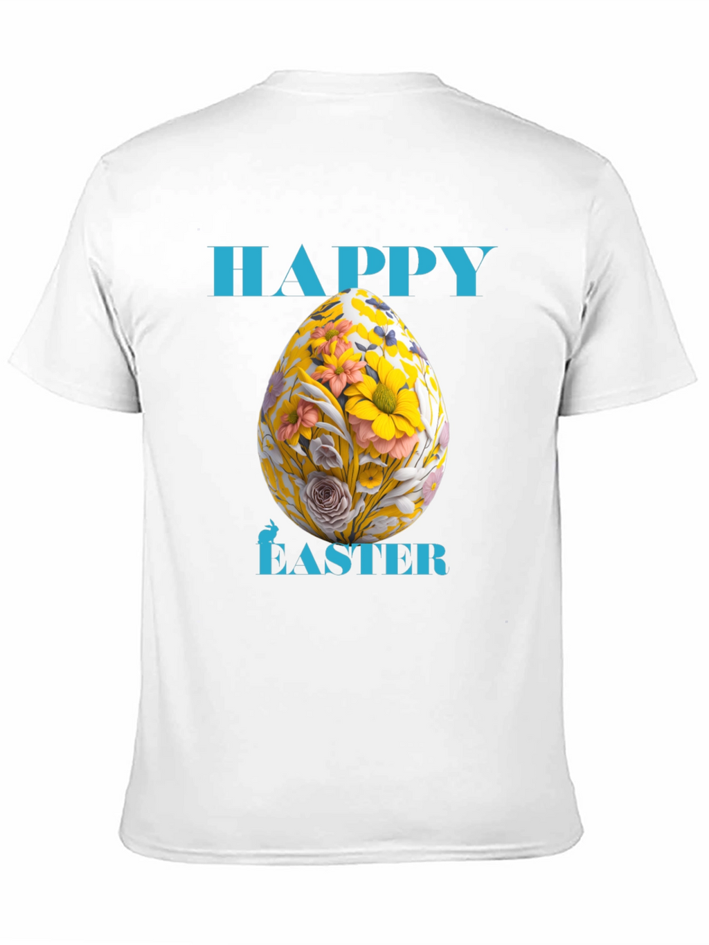 Happy Easter Floral Egg Graphic Tee